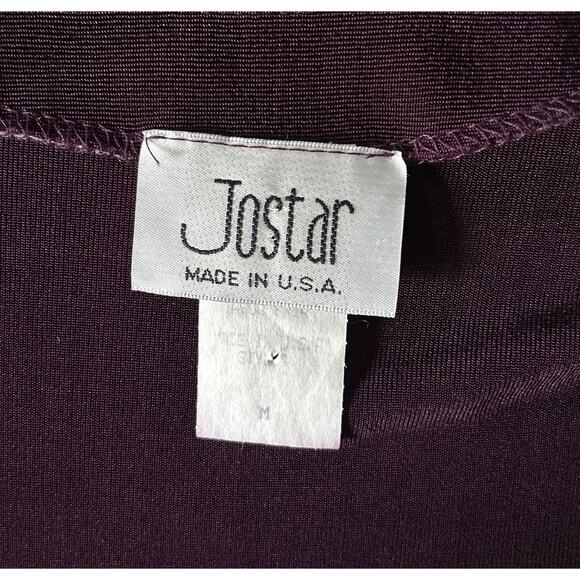 Jostar Vintage Medium Travelers Purple Slinky Long Lone Button Up‎ Cardigan Top - Picture 5 of 5